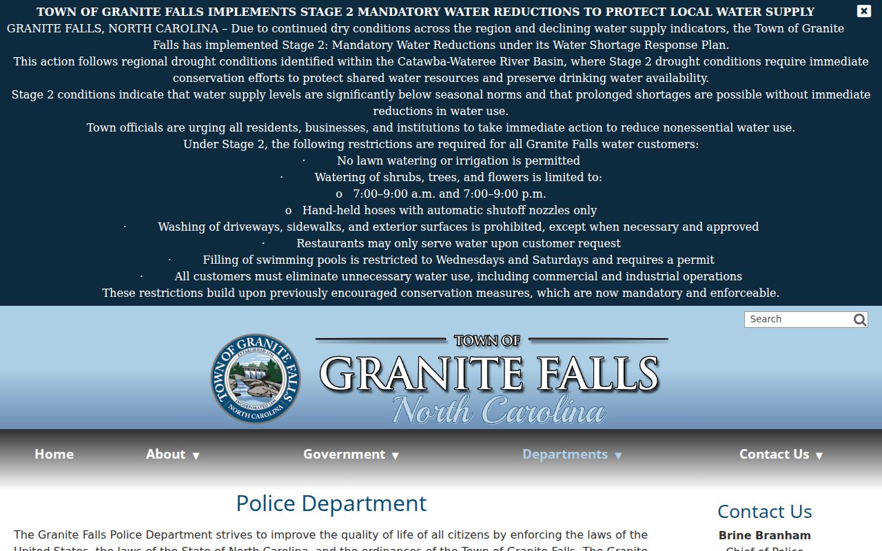 Granite Falls court records police department source