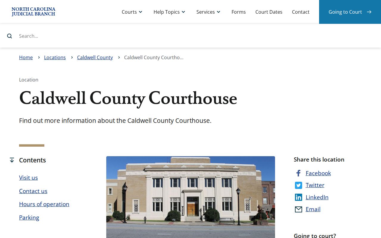Caldwell County court docket courthouse information source