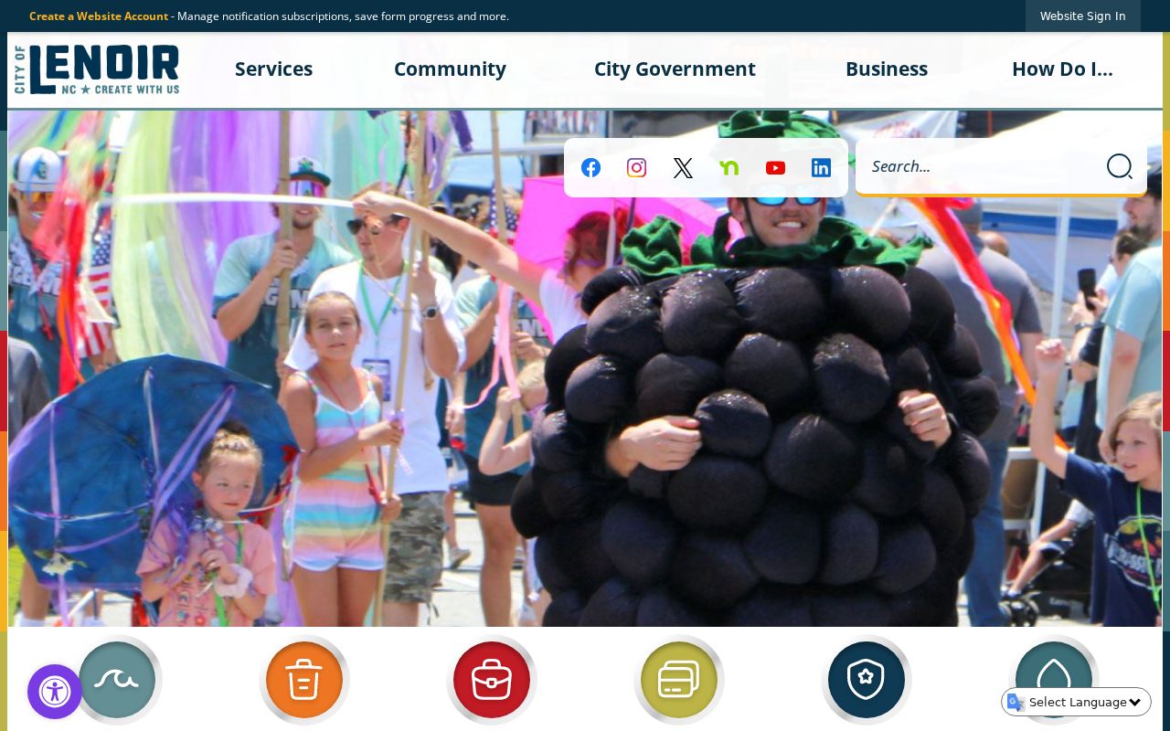 Lenoir court records City of Lenoir source page